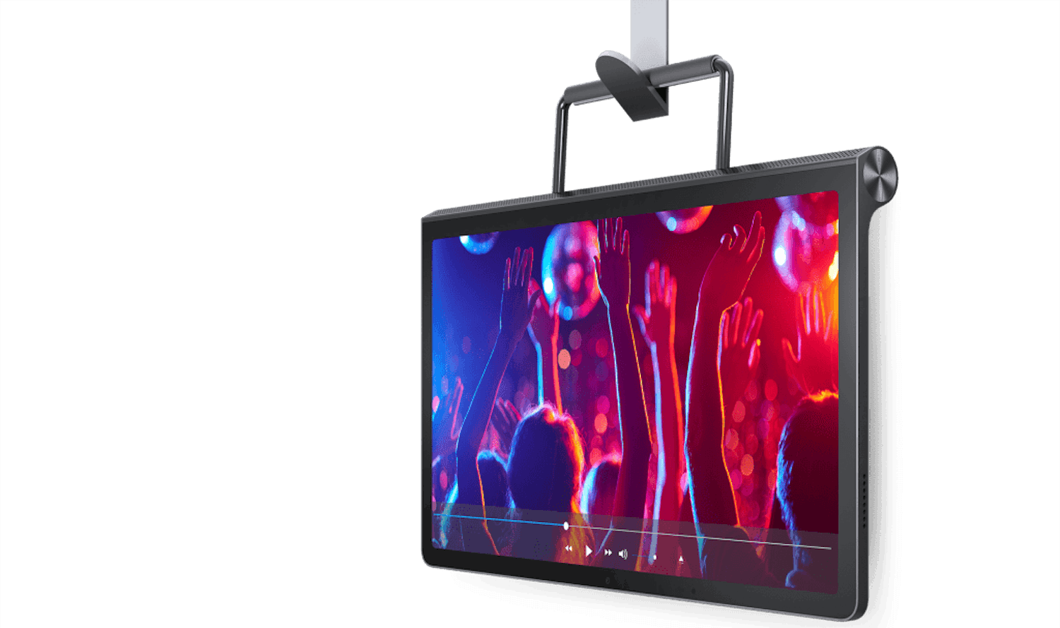 Lenovo Yoga Tab 11 Lenovo Yoga Tab 11 har en krok så att den kan hängas upp på väggen.